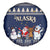 Custom Alaska Christmas Spare Tire Cover Santa Claus With Snowman Reindeer Penguin - Wonder Print Shop