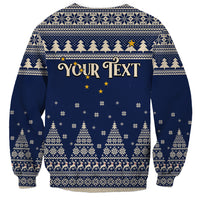 Custom Alaska Christmas Sweatshirt Santa Claus With Snowman Reindeer Penguin - Wonder Print Shop