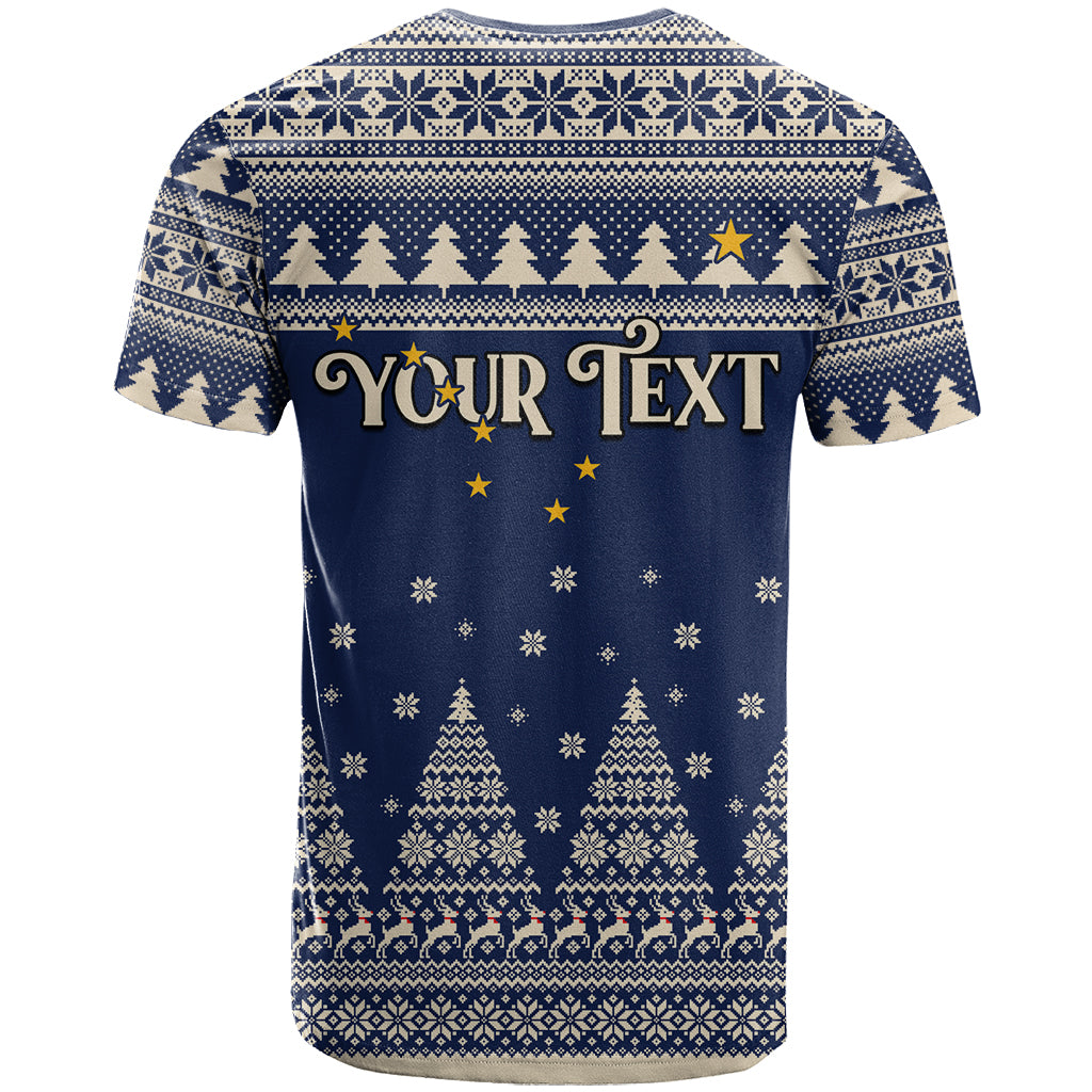 Custom Alaska Christmas T Shirt Santa Claus With Snowman Reindeer Penguin - Wonder Print Shop
