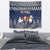 Custom Alaska Christmas Tapestry Santa Claus With Snowman Reindeer Penguin - Wonder Print Shop
