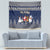 Custom Alaska Christmas Tapestry Santa Claus With Snowman Reindeer Penguin - Wonder Print Shop