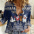 Custom Alaska Christmas Women Casual Shirt Santa Claus With Snowman Reindeer Penguin - Wonder Print Shop