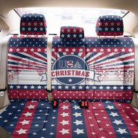 USA Christmas Back Car Seat Cover The Stars and Stripes Xmas Style - Wonder Print Shop