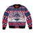 USA Christmas Bomber Jacket The Stars and Stripes Xmas Style - Wonder Print Shop