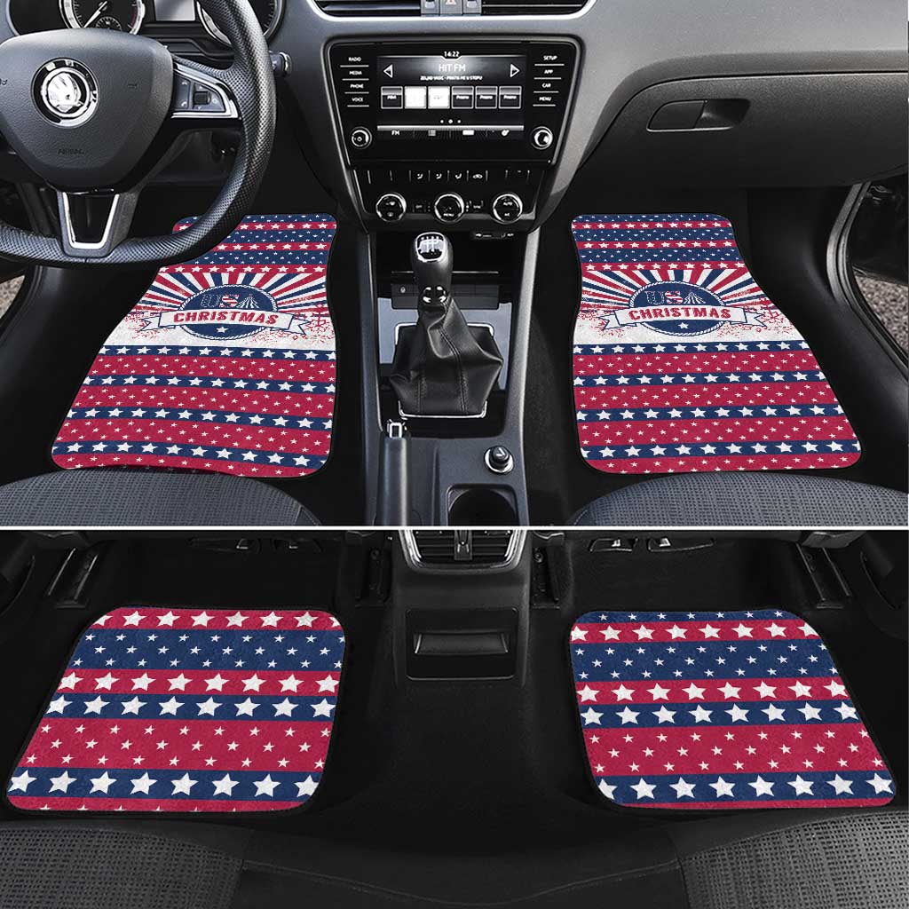 USA Christmas Car Mats The Stars and Stripes Xmas Style - Wonder Print Shop