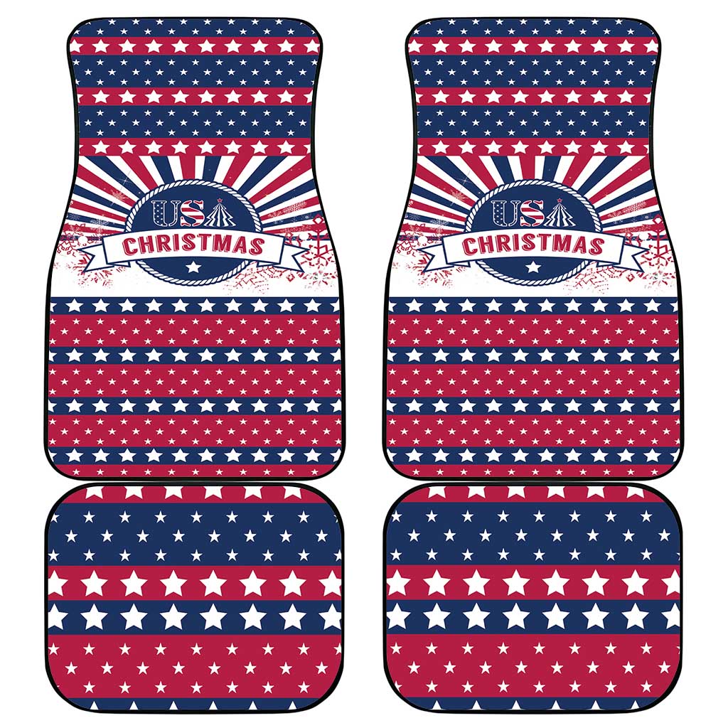 USA Christmas Car Mats The Stars and Stripes Xmas Style - Wonder Print Shop