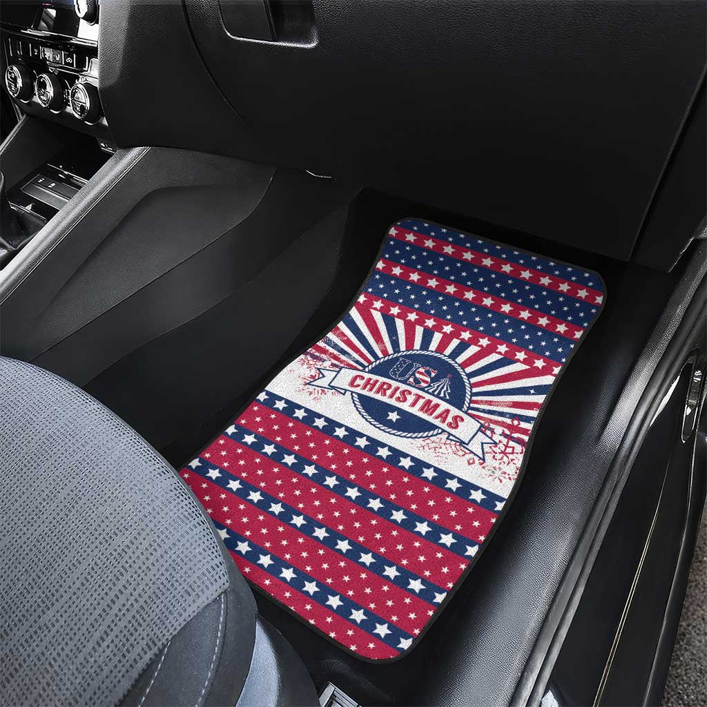 USA Christmas Car Mats The Stars and Stripes Xmas Style - Wonder Print Shop