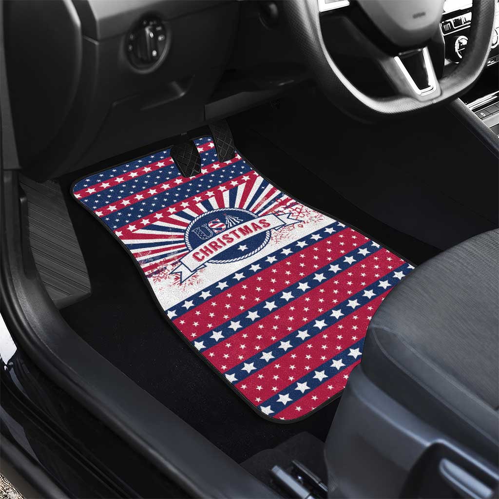 USA Christmas Car Mats The Stars and Stripes Xmas Style - Wonder Print Shop