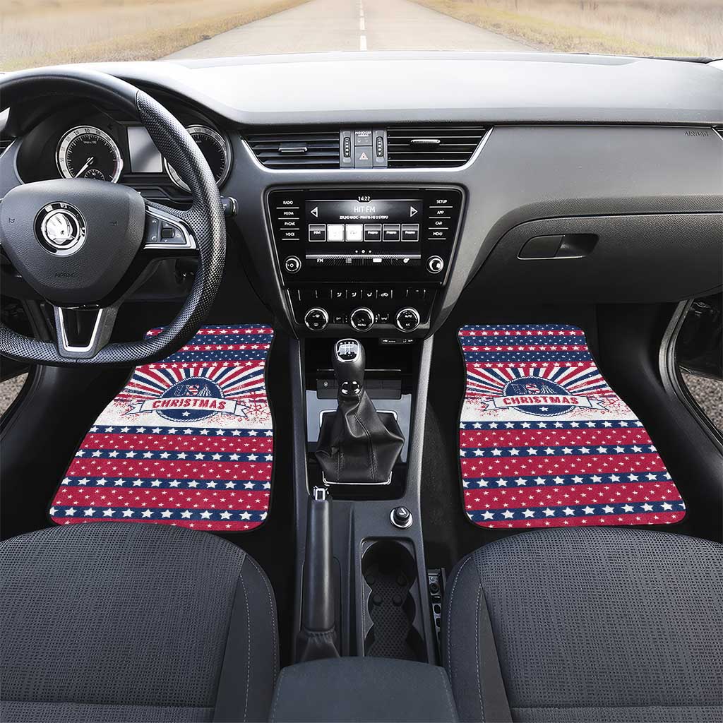 USA Christmas Car Mats The Stars and Stripes Xmas Style - Wonder Print Shop