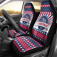 USA Christmas Car Seat Cover The Stars and Stripes Xmas Style - Wonder Print Shop