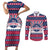 USA Christmas Couples Matching Short Sleeve Bodycon Dress and Long Sleeve Button Shirt The Stars and Stripes Xmas Style - Wonder Print Shop