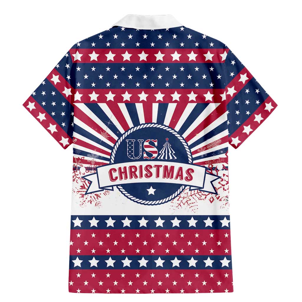USA Christmas Family Matching Mermaid Dress and Hawaiian Shirt The Stars and Stripes Xmas Style - Wonder Print Shop