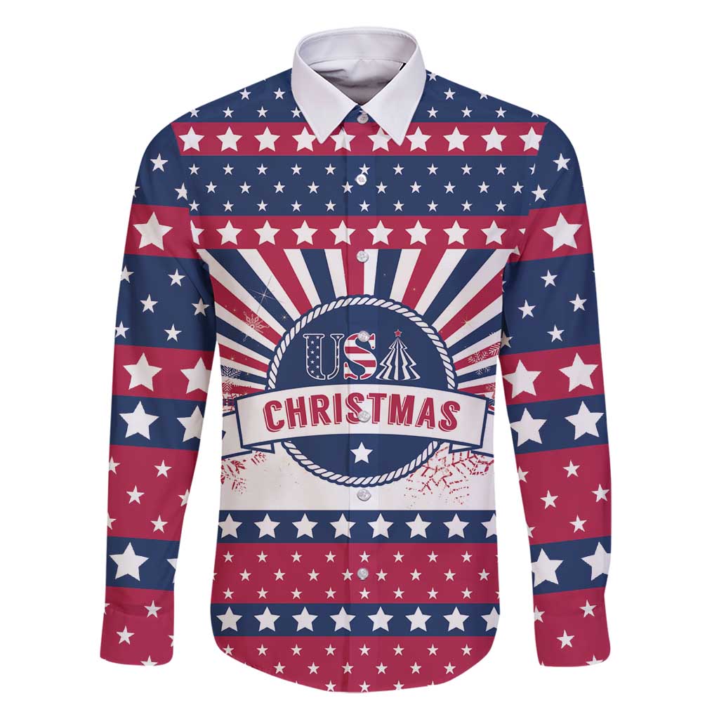 USA Christmas Family Matching Mermaid Dress and Hawaiian Shirt The Stars and Stripes Xmas Style - Wonder Print Shop