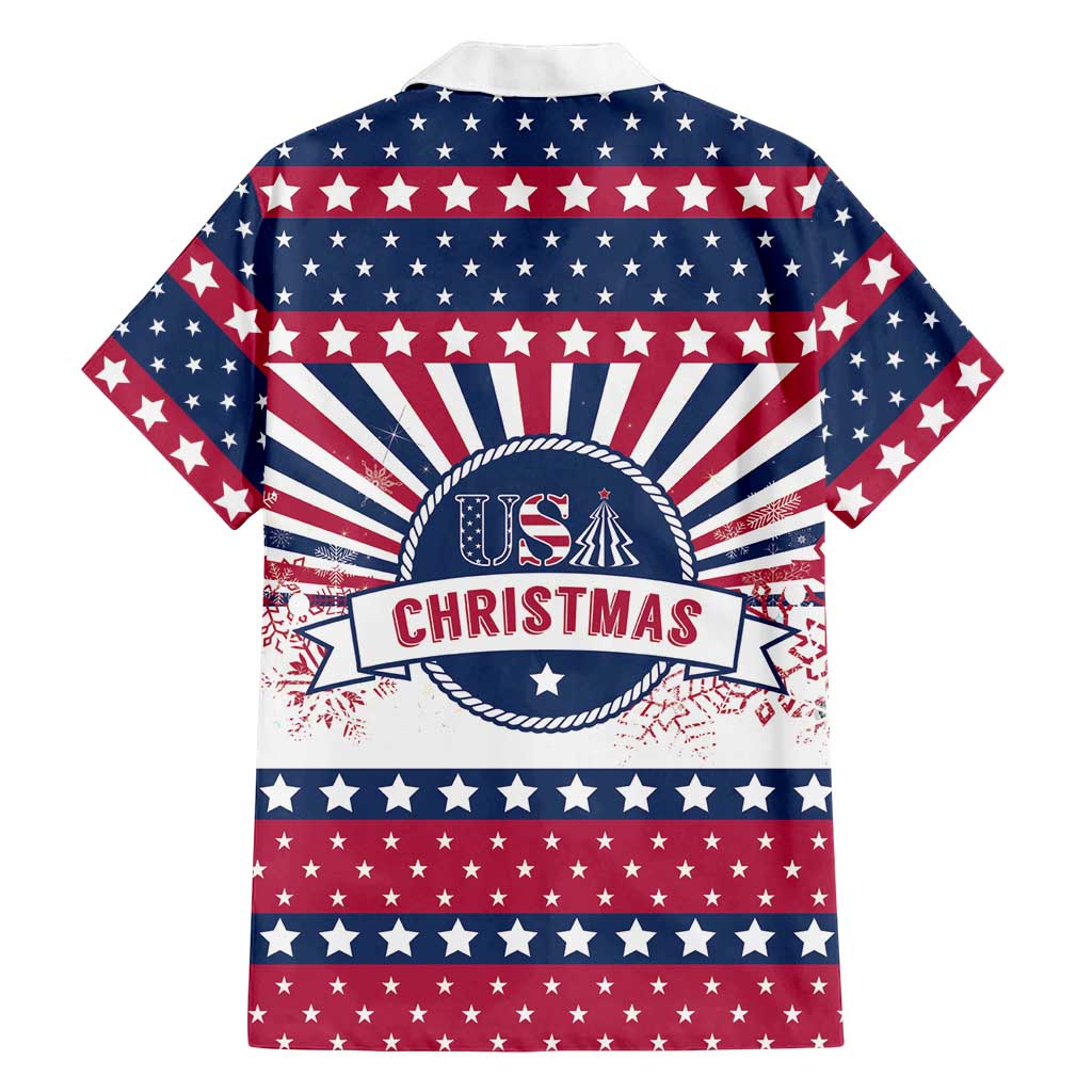 USA Christmas Family Matching Puletasi and Hawaiian Shirt The Stars and Stripes Xmas Style - Wonder Print Shop