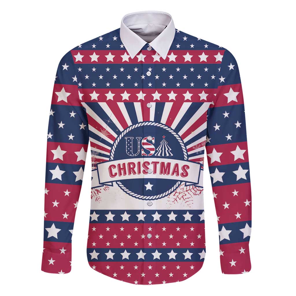 USA Christmas Family Matching Puletasi and Hawaiian Shirt The Stars and Stripes Xmas Style - Wonder Print Shop