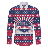 USA Christmas Family Matching Short Sleeve Bodycon Dress and Hawaiian Shirt The Stars and Stripes Xmas Style - Wonder Print Shop