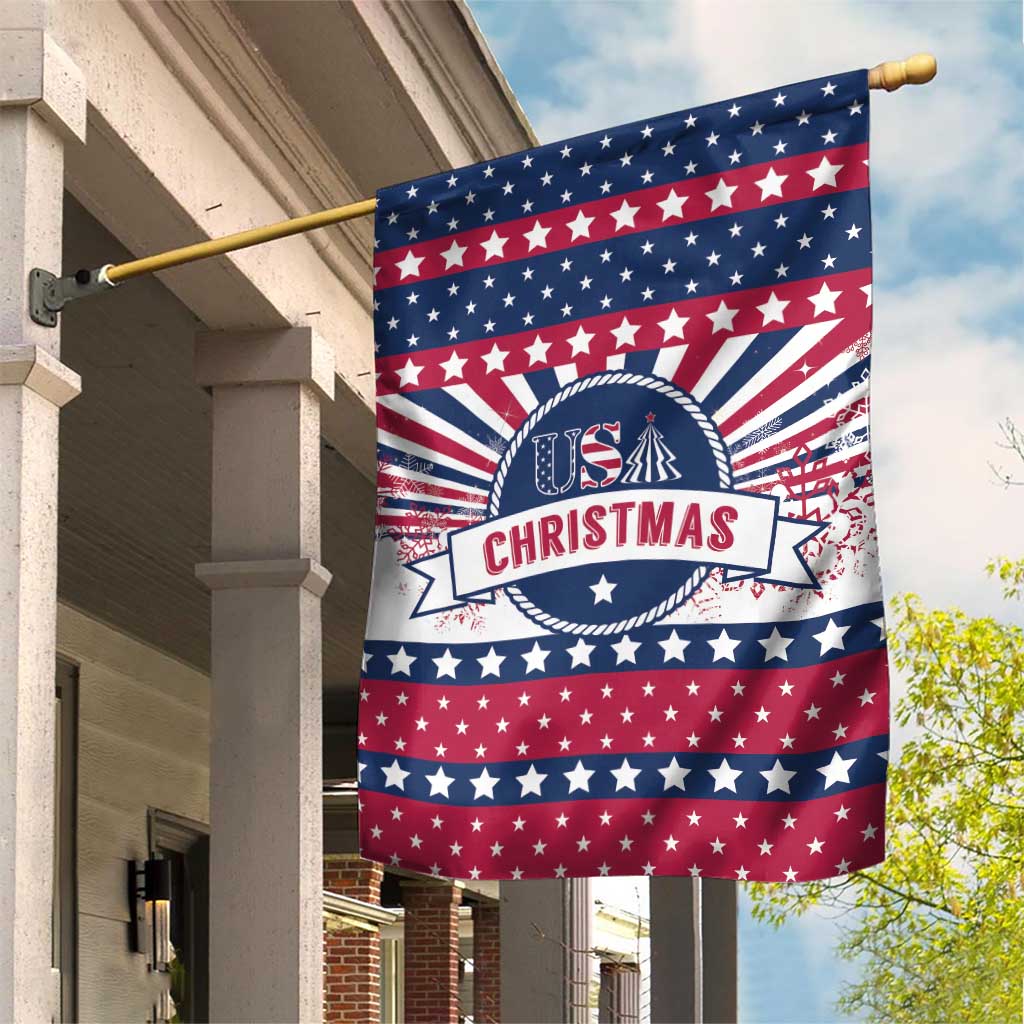 USA Christmas Garden Flag The Stars and Stripes Xmas Style - Wonder Print Shop