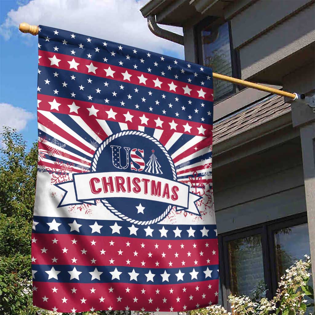 USA Christmas Garden Flag The Stars and Stripes Xmas Style - Wonder Print Shop