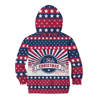 USA Christmas Kid Hoodie The Stars and Stripes Xmas Style - Wonder Print Shop