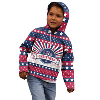 USA Christmas Kid Hoodie The Stars and Stripes Xmas Style - Wonder Print Shop