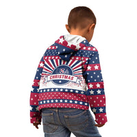 USA Christmas Kid Hoodie The Stars and Stripes Xmas Style - Wonder Print Shop