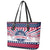 USA Christmas Leather Tote Bag The Stars and Stripes Xmas Style - Wonder Print Shop