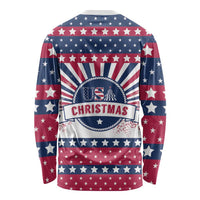 USA Christmas Long Sleeve Shirt The Stars and Stripes Xmas Style - Wonder Print Shop