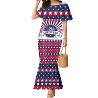 USA Christmas Mermaid Dress The Stars and Stripes Xmas Style - Wonder Print Shop