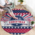 USA Christmas Round Carpet The Stars and Stripes Xmas Style