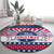 USA Christmas Round Carpet The Stars and Stripes Xmas Style