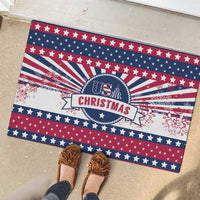 USA Christmas Rubber Doormat The Stars and Stripes Xmas Style - Wonder Print Shop