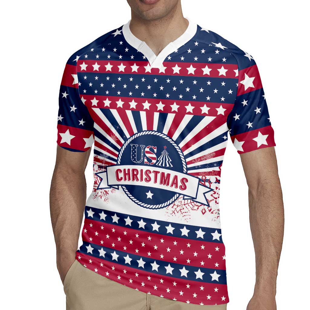 USA Christmas Rugby Jersey The Stars and Stripes Xmas Style - Wonder Print Shop