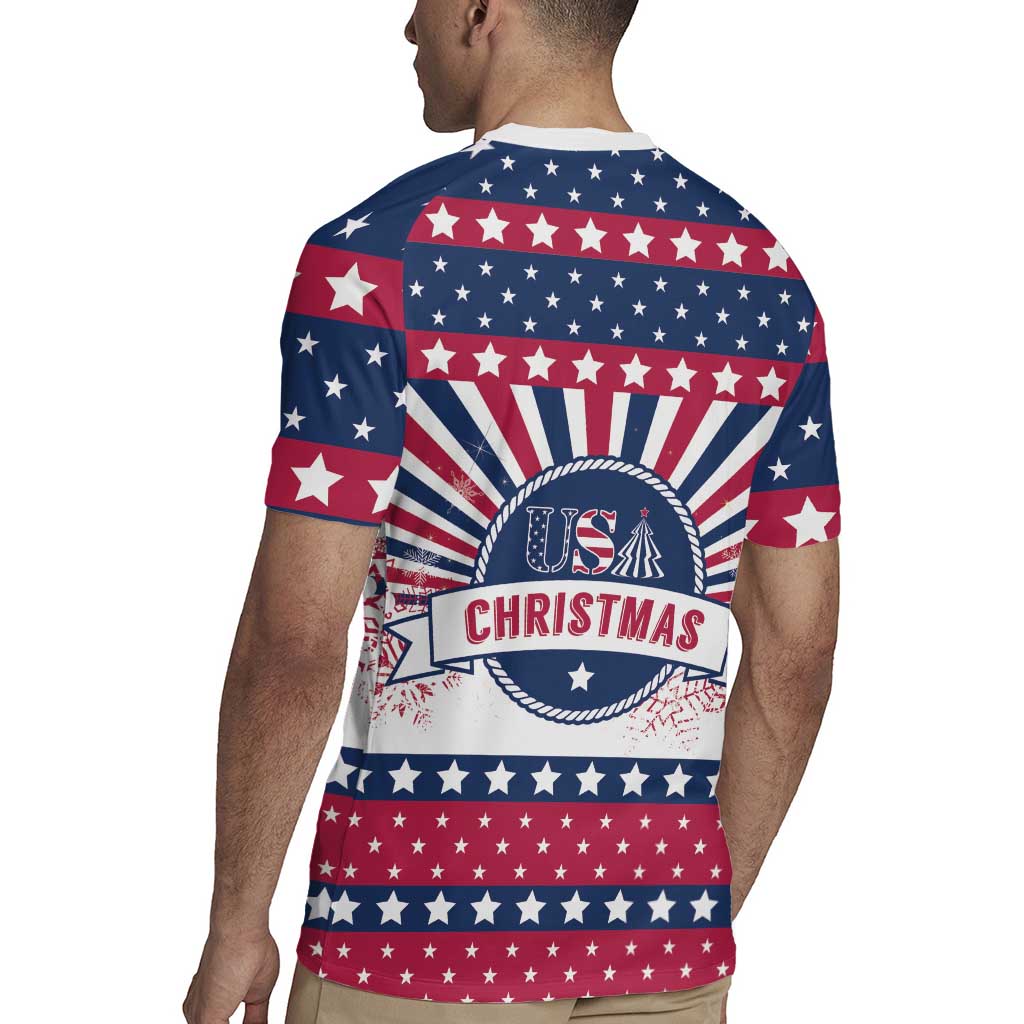 USA Christmas Rugby Jersey The Stars and Stripes Xmas Style - Wonder Print Shop
