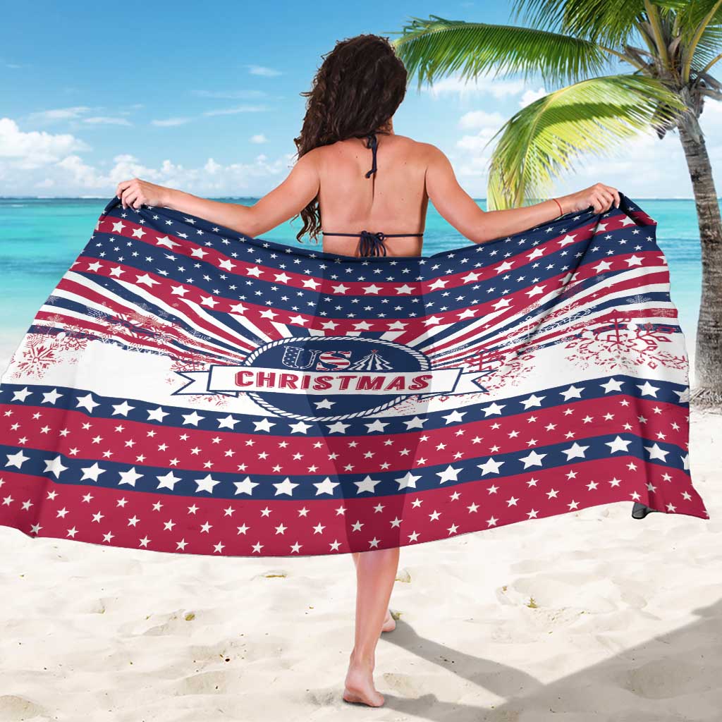 USA Christmas Sarong The Stars and Stripes Xmas Style - Wonder Print Shop
