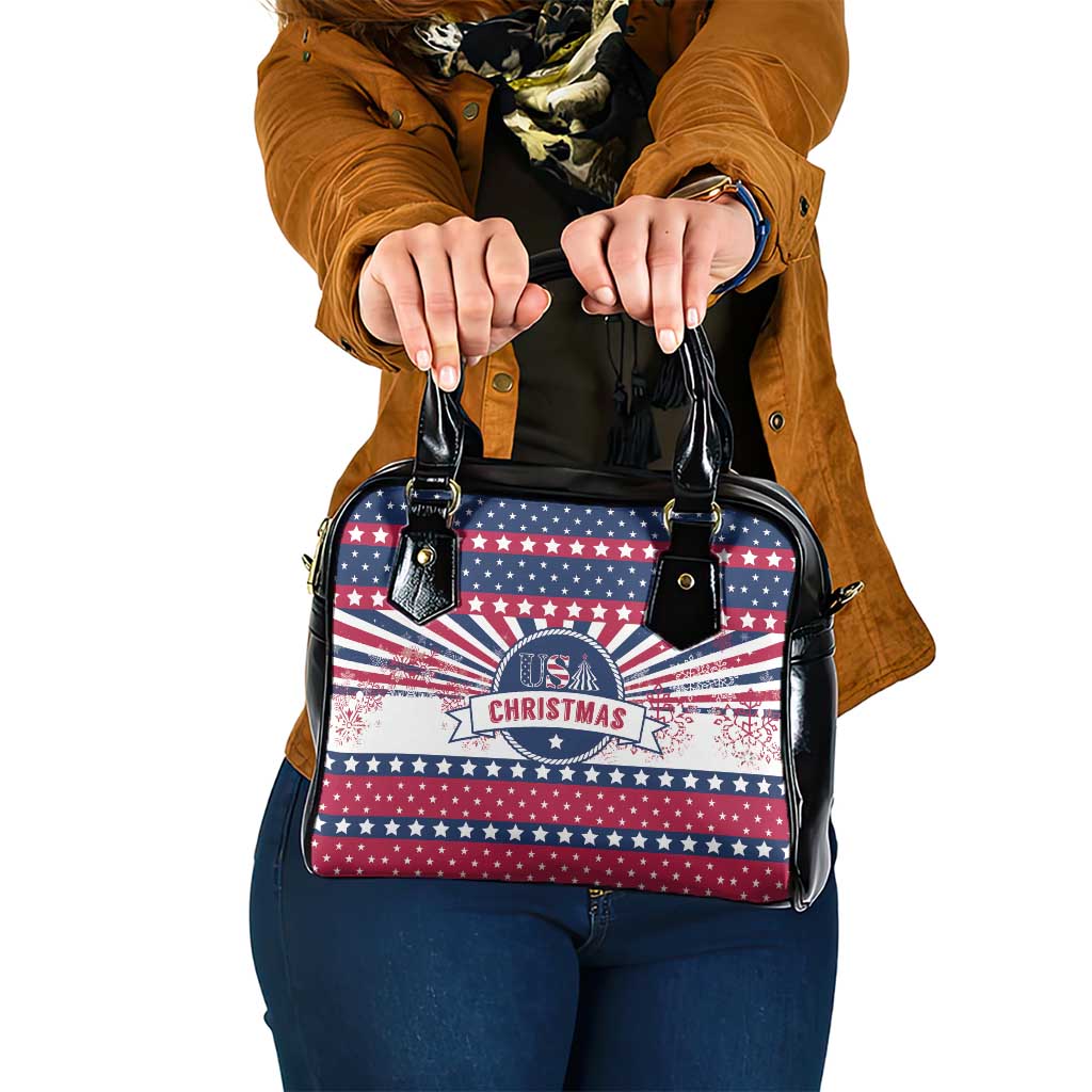 USA Christmas Shoulder Handbag The Stars and Stripes Xmas Style