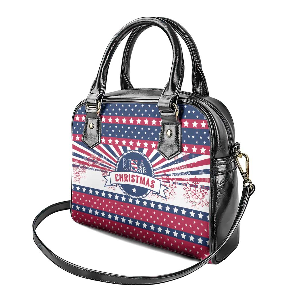 USA Christmas Shoulder Handbag The Stars and Stripes Xmas Style
