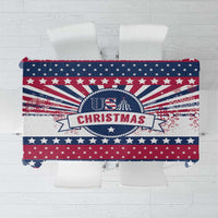 USA Christmas Tablecloth The Stars and Stripes Xmas Style - Wonder Print Shop