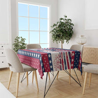USA Christmas Tablecloth The Stars and Stripes Xmas Style - Wonder Print Shop