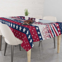 USA Christmas Tablecloth The Stars and Stripes Xmas Style - Wonder Print Shop
