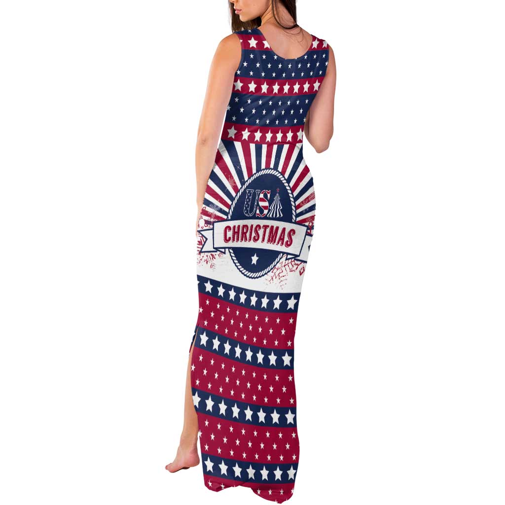 USA Christmas Tank Maxi Dress The Stars and Stripes Xmas Style - Wonder Print Shop