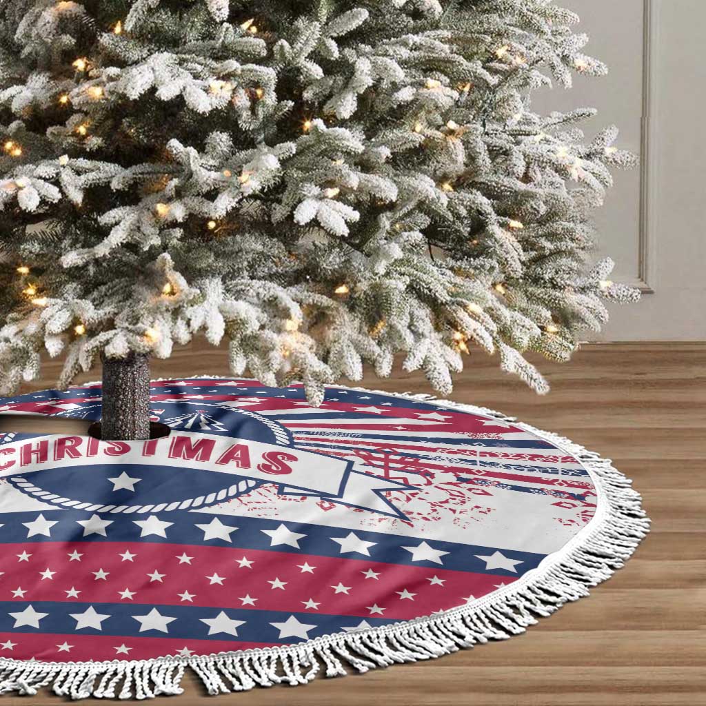 USA Christmas Tree Skirt The Stars and Stripes Xmas Style - Wonder Print Shop