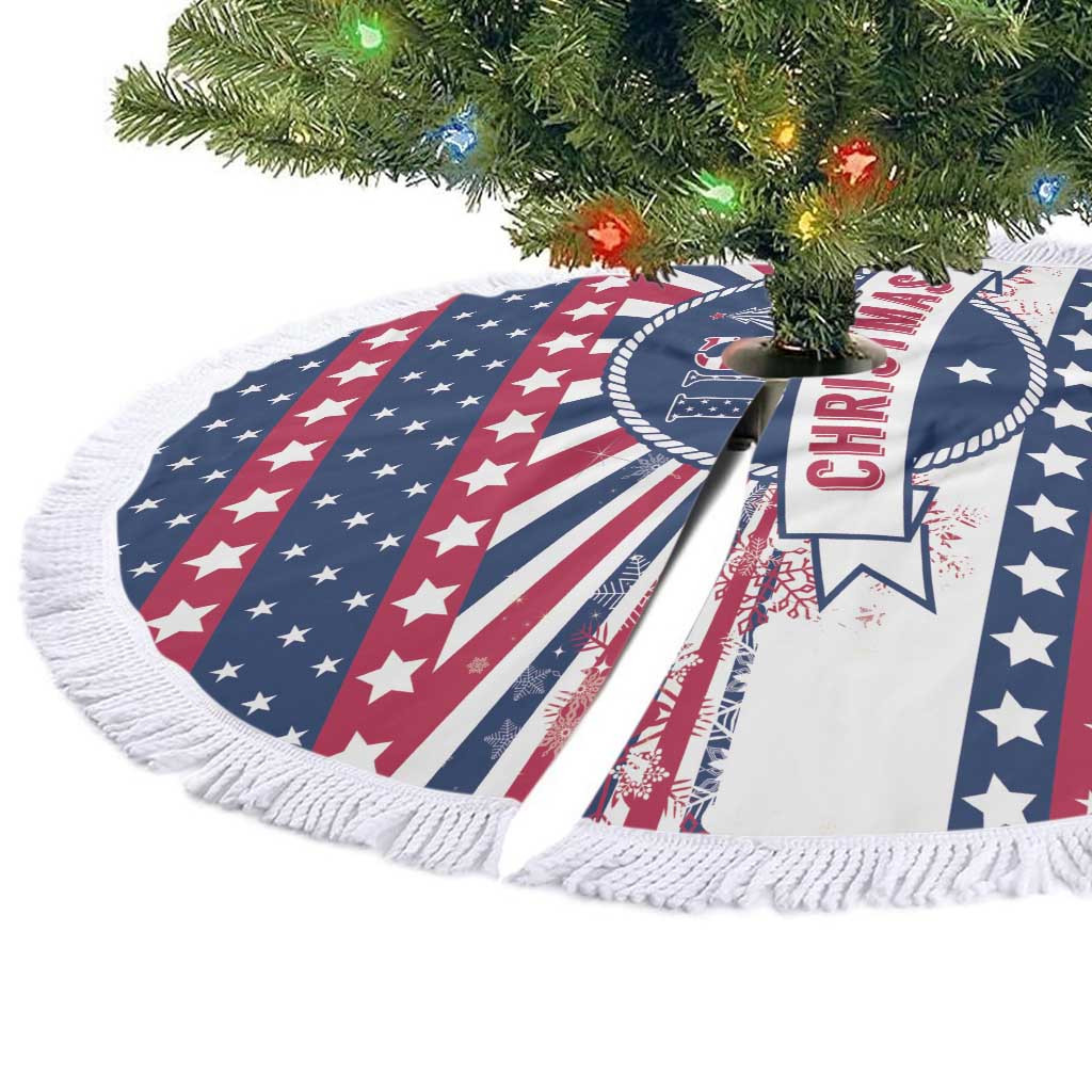 USA Christmas Tree Skirt The Stars and Stripes Xmas Style - Wonder Print Shop