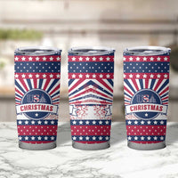 USA Christmas Tumbler Cup The Stars and Stripes Xmas Style - Wonder Print Shop