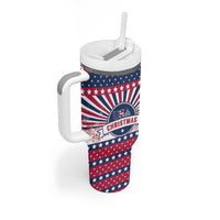 USA Christmas Tumbler With Handle The Stars and Stripes Xmas Style - Wonder Print Shop