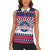 USA Christmas Women Sleeveless Polo Shirt The Stars and Stripes Xmas Style - Wonder Print Shop