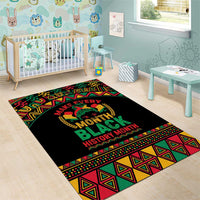 Make Every Month Black History Month Area Rug African Pattern - Wonder Print Shop