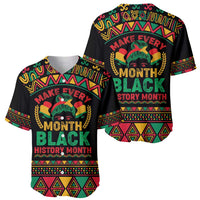 Make Every Month Black History Month Baseball Jersey African Pattern - Wonder Print Shop