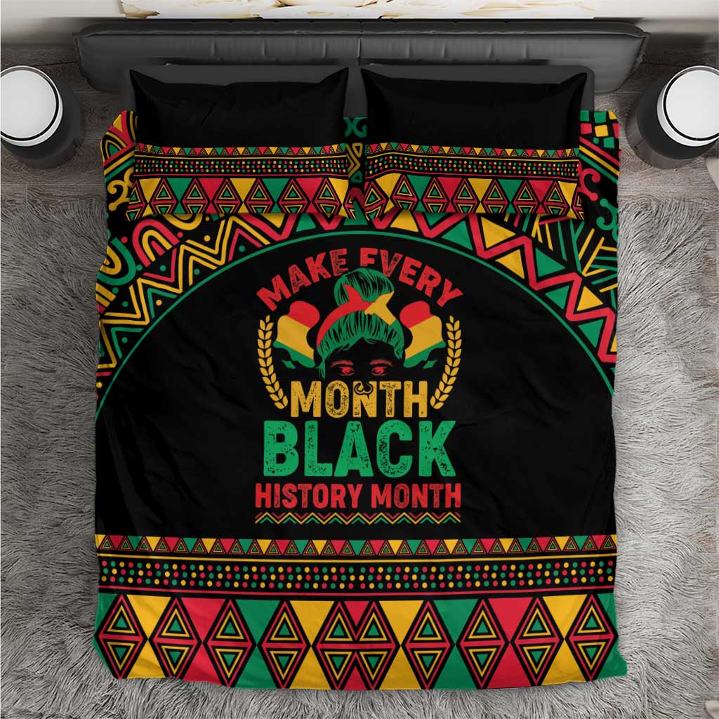 Make Every Month Black History Month Bedding Set African Pattern - Wonder Print Shop