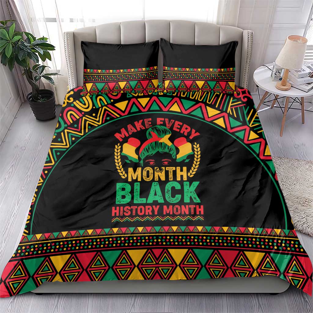 Make Every Month Black History Month Bedding Set African Pattern - Wonder Print Shop