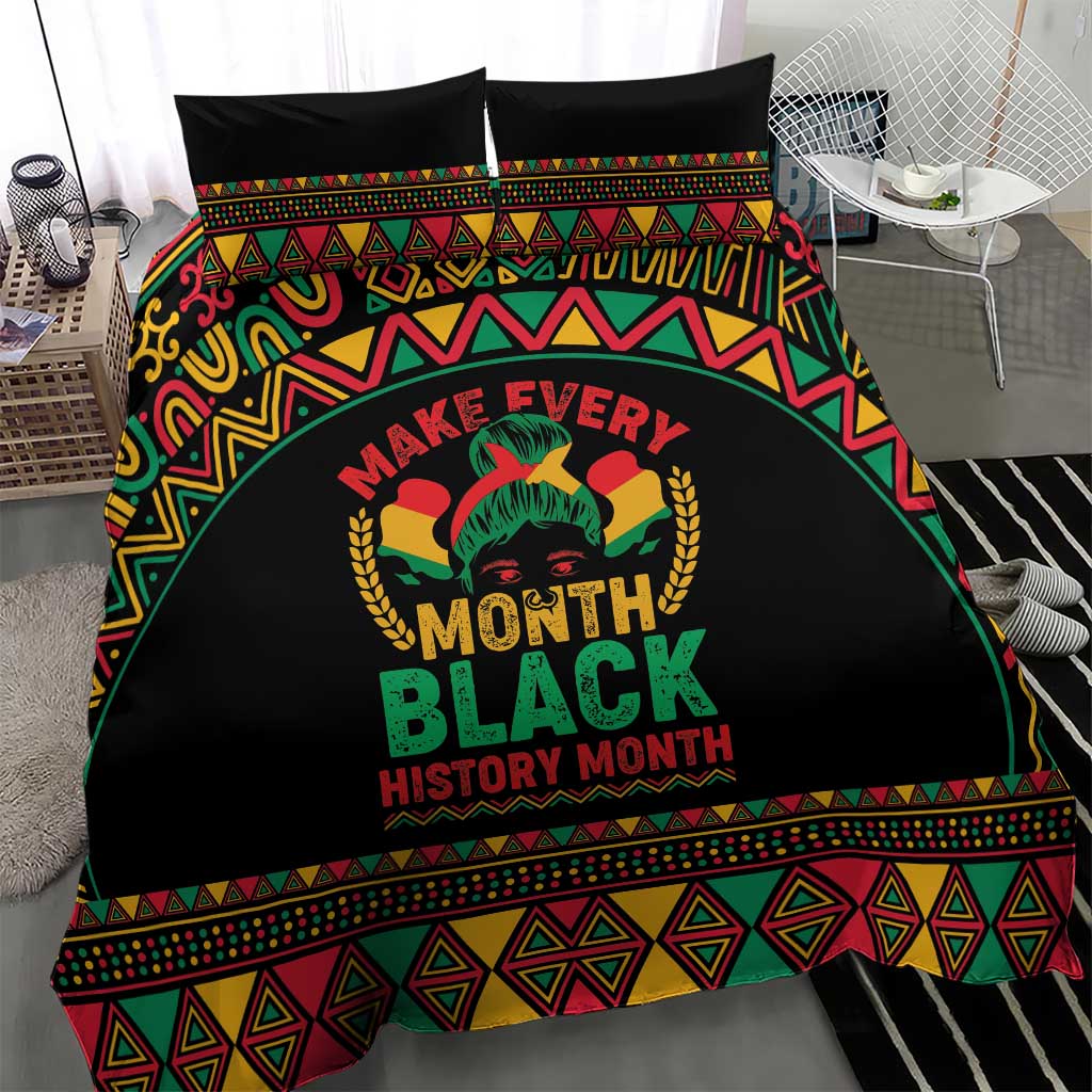 Make Every Month Black History Month Bedding Set African Pattern - Wonder Print Shop
